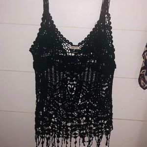 Phase One Lace Fringed Top
